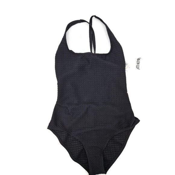 New Athena Tank One Piece Swimsuit Womens 12 Black Bathing Suit Plus - Picture 8 of 12